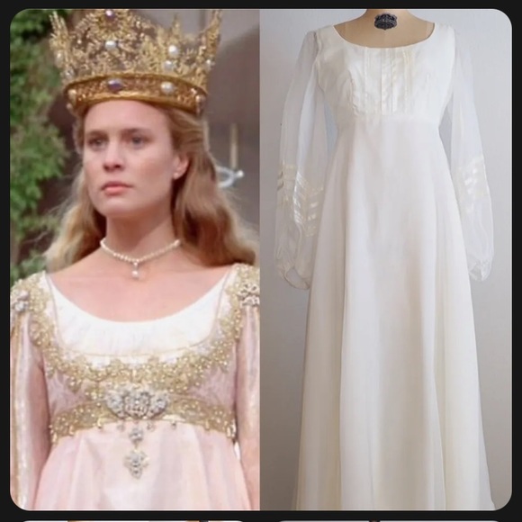 1970’s Vintage prairie Princess Bride wedding gown Ren Faire cosplay - Picture 2 of 10